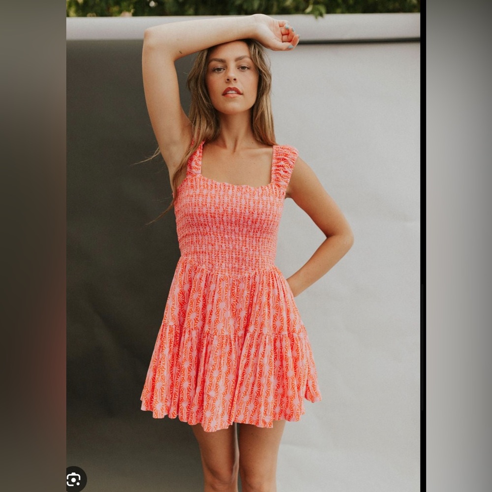 Free People Sweet Annie Mini Dress 💕 Pink Combo